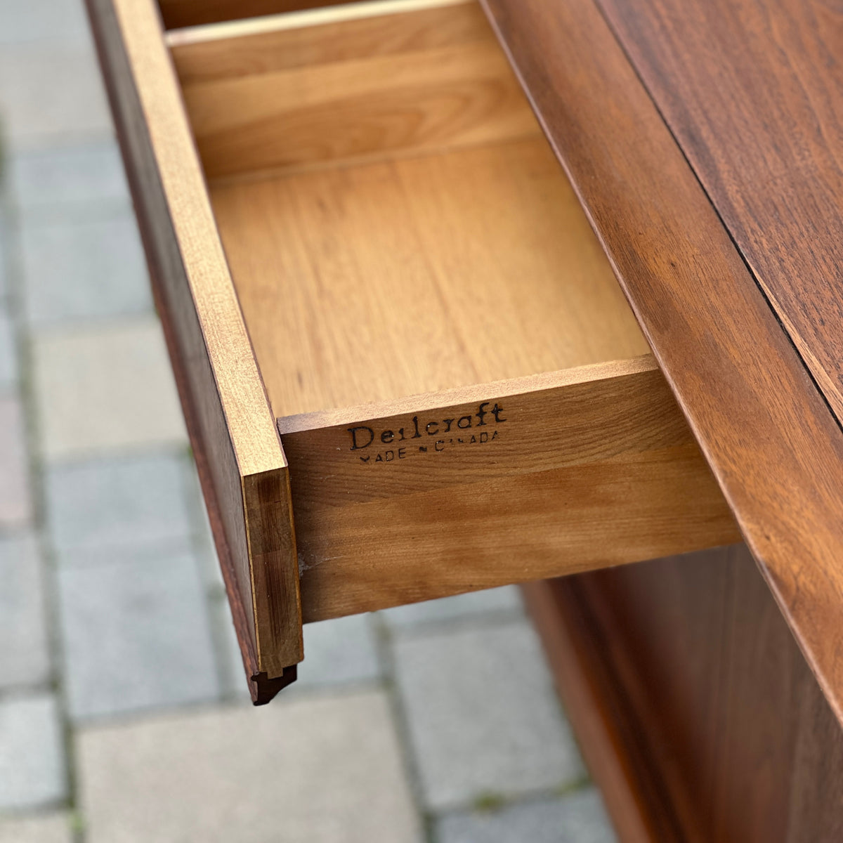 Mid Century Walnut Sideboard by Deilcraft