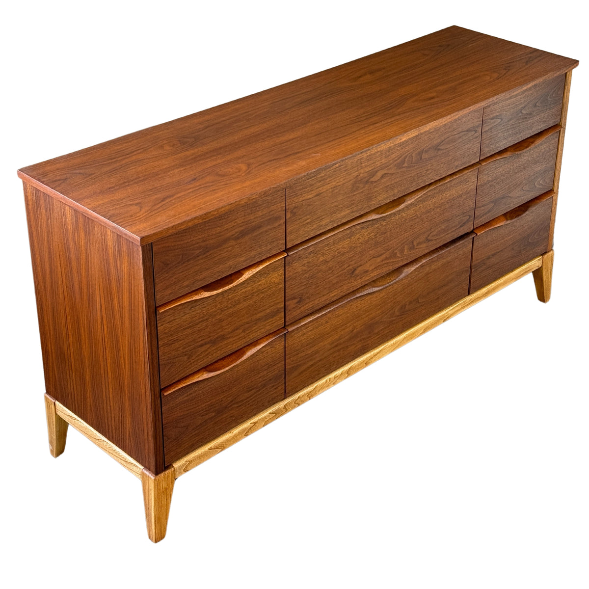 Walnut Nine Drawer Dresser by York Woodcraft