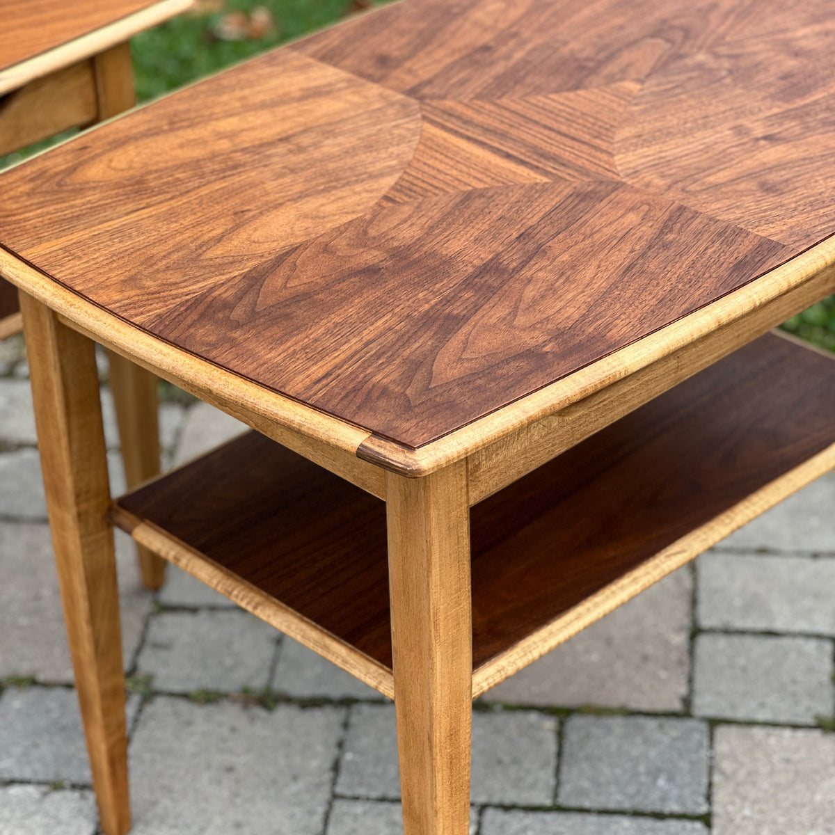 Walnut and Birch End Tables
