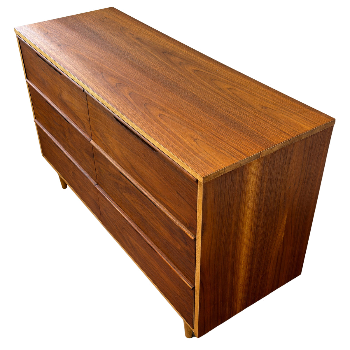 Walnut Six Drawer Dresser