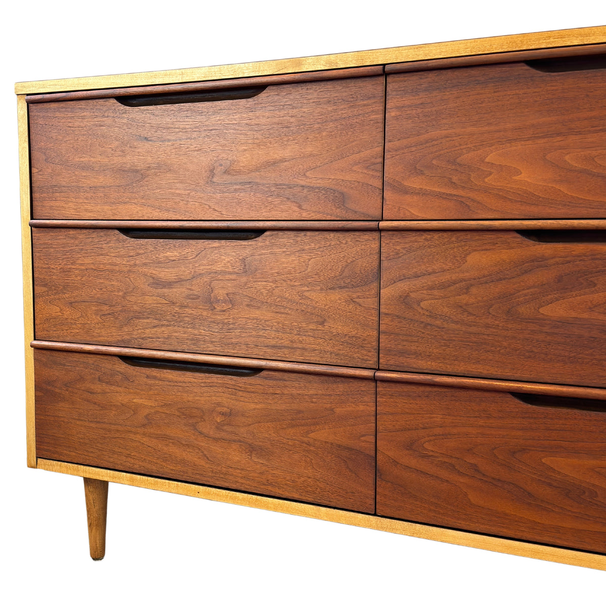 Walnut Six Drawer Dresser