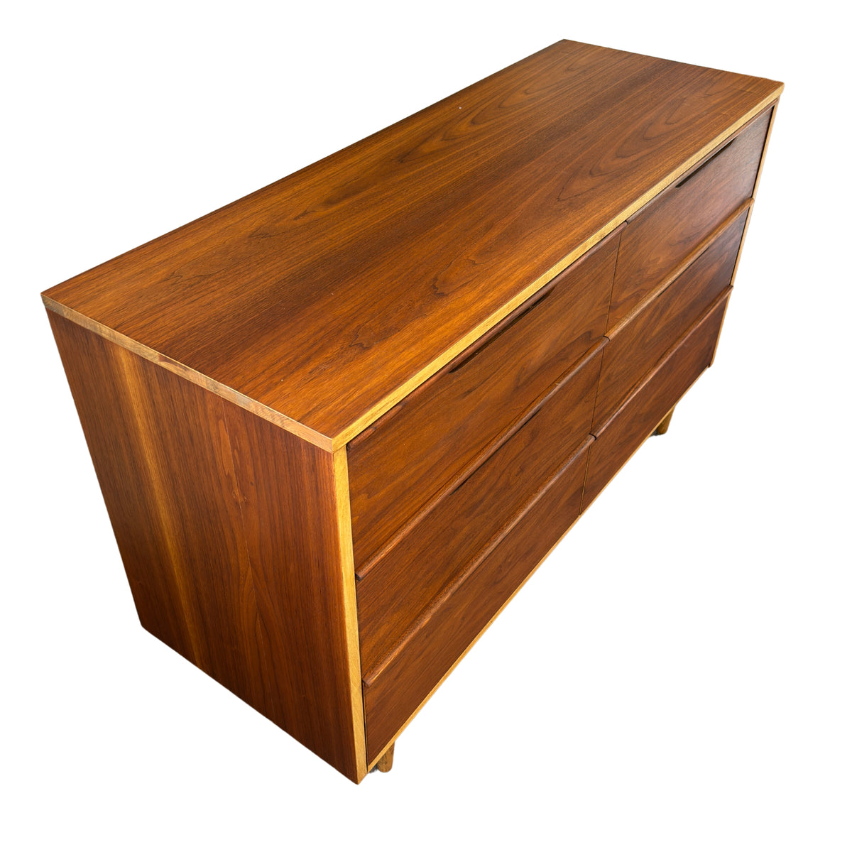 Walnut Six Drawer Dresser