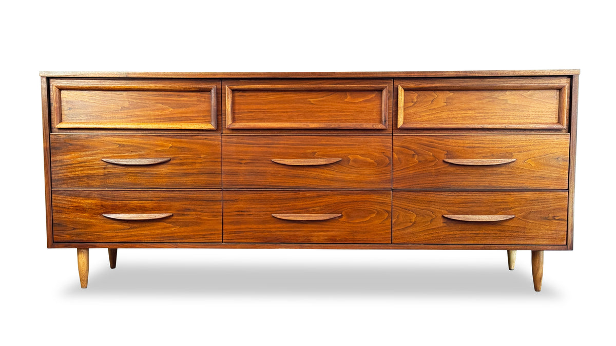 Walnut Nine Drawer Dresser