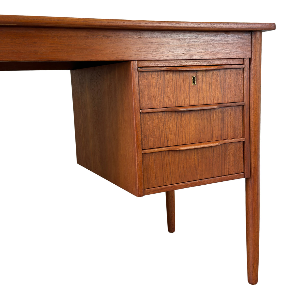 Teak Seven Drawer Desk