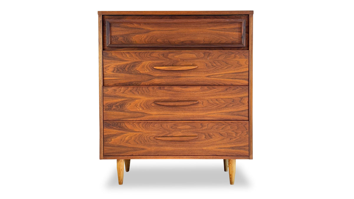 Walnut Four Drawer Highboy