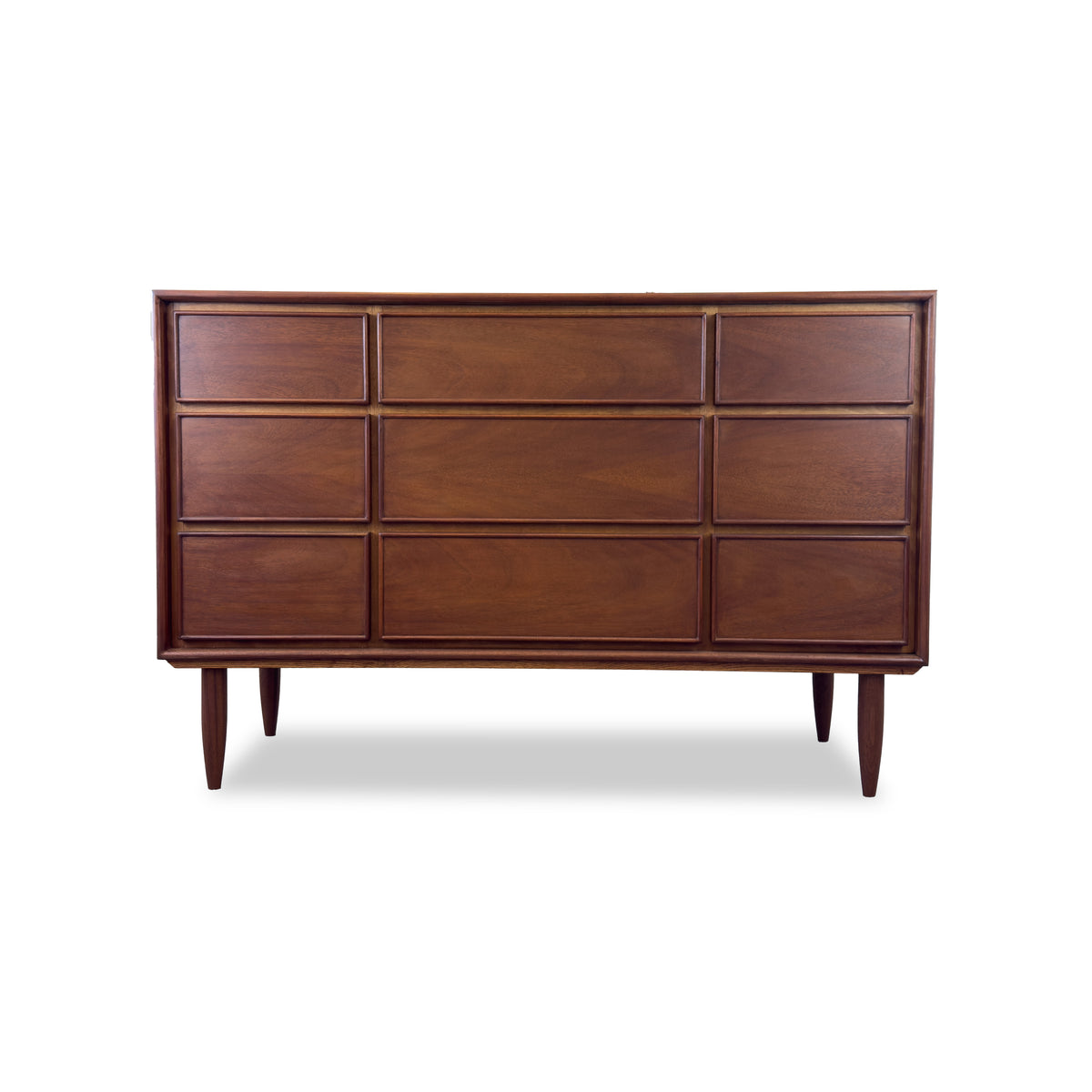 Mahogany Nine Drawer Dresser