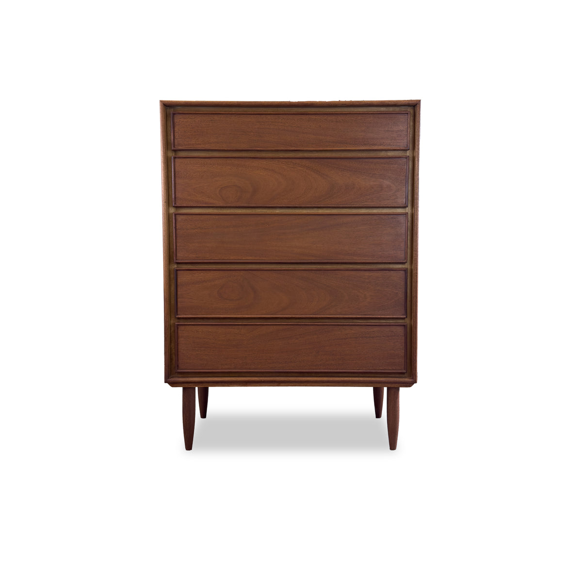 Mahogany Five Drawer Highboy