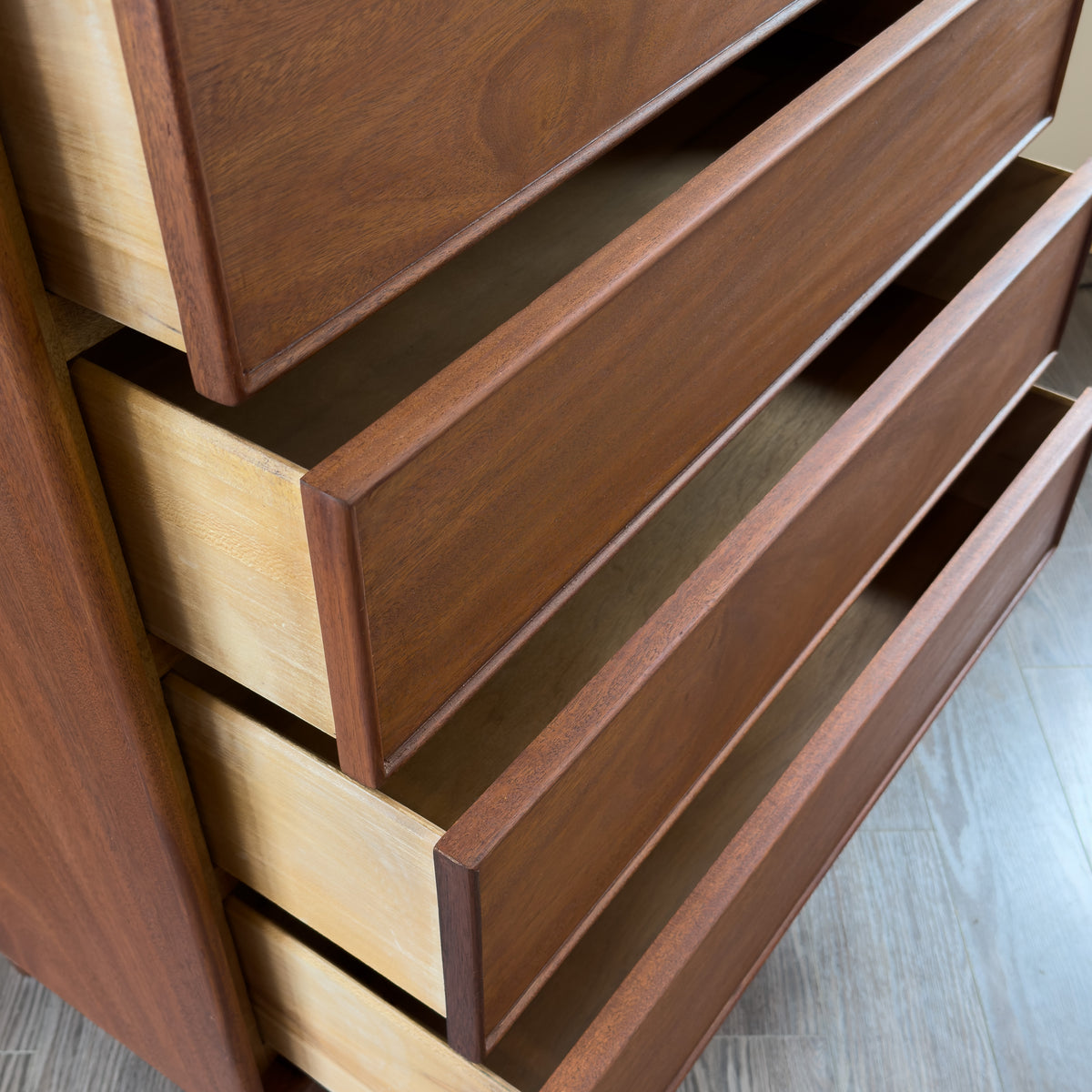 Mahogany Five Drawer Highboy