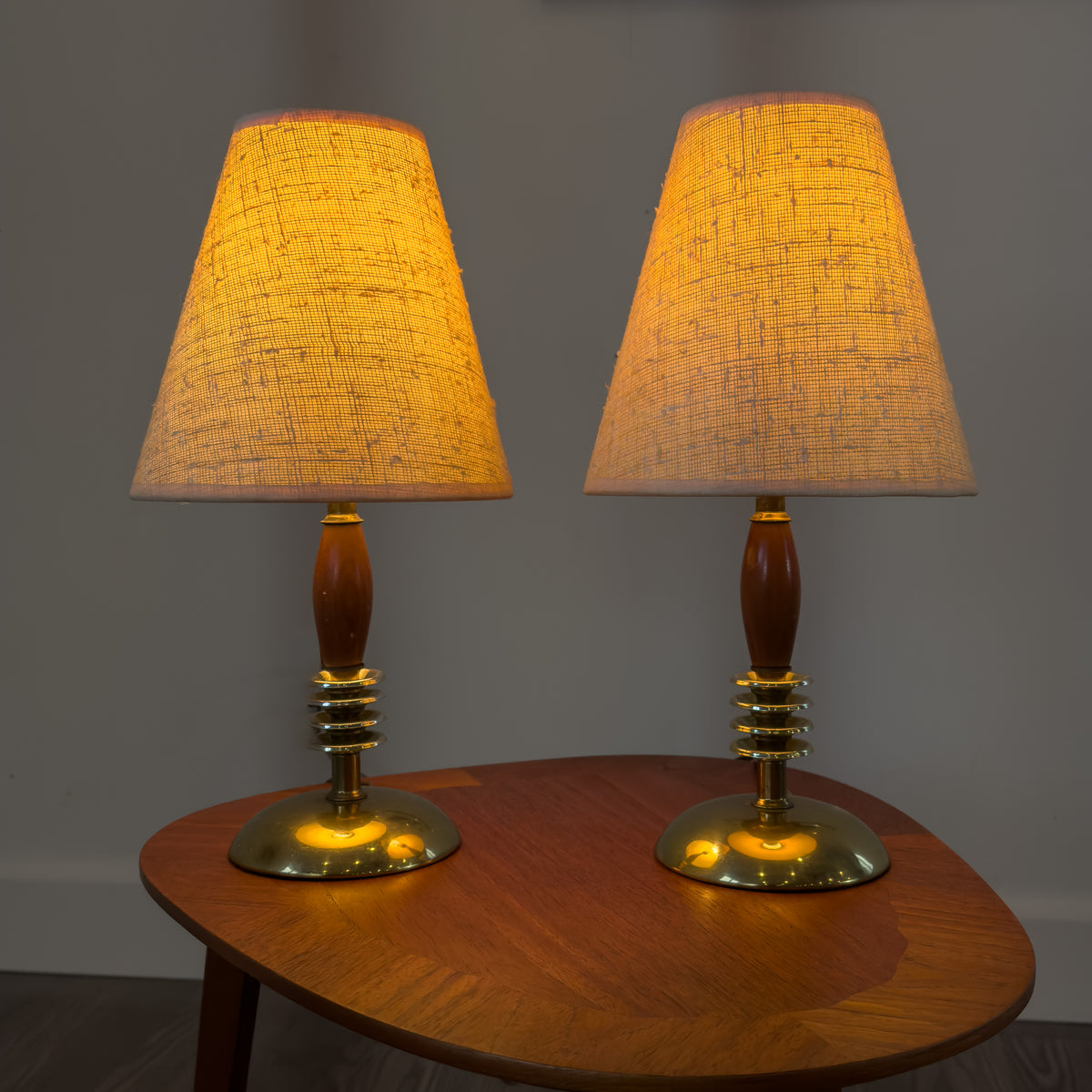 Vintage Walnut Lamps