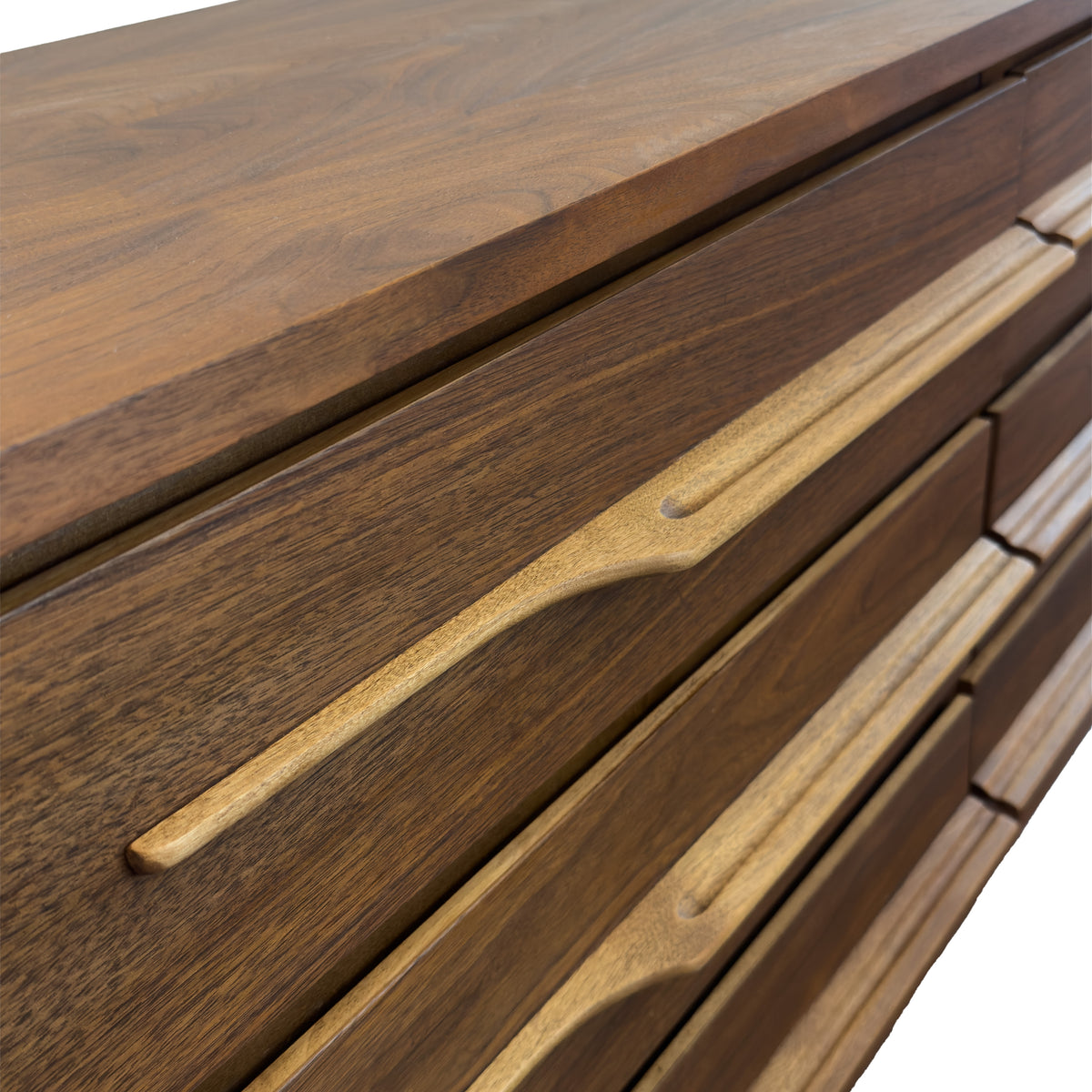 Walnut Six Drawer Dresser