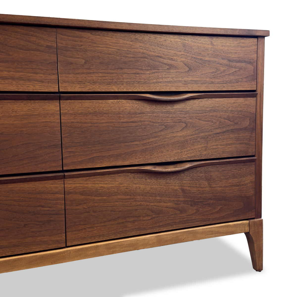 Walnut Six Drawer Dresser by Kaufman