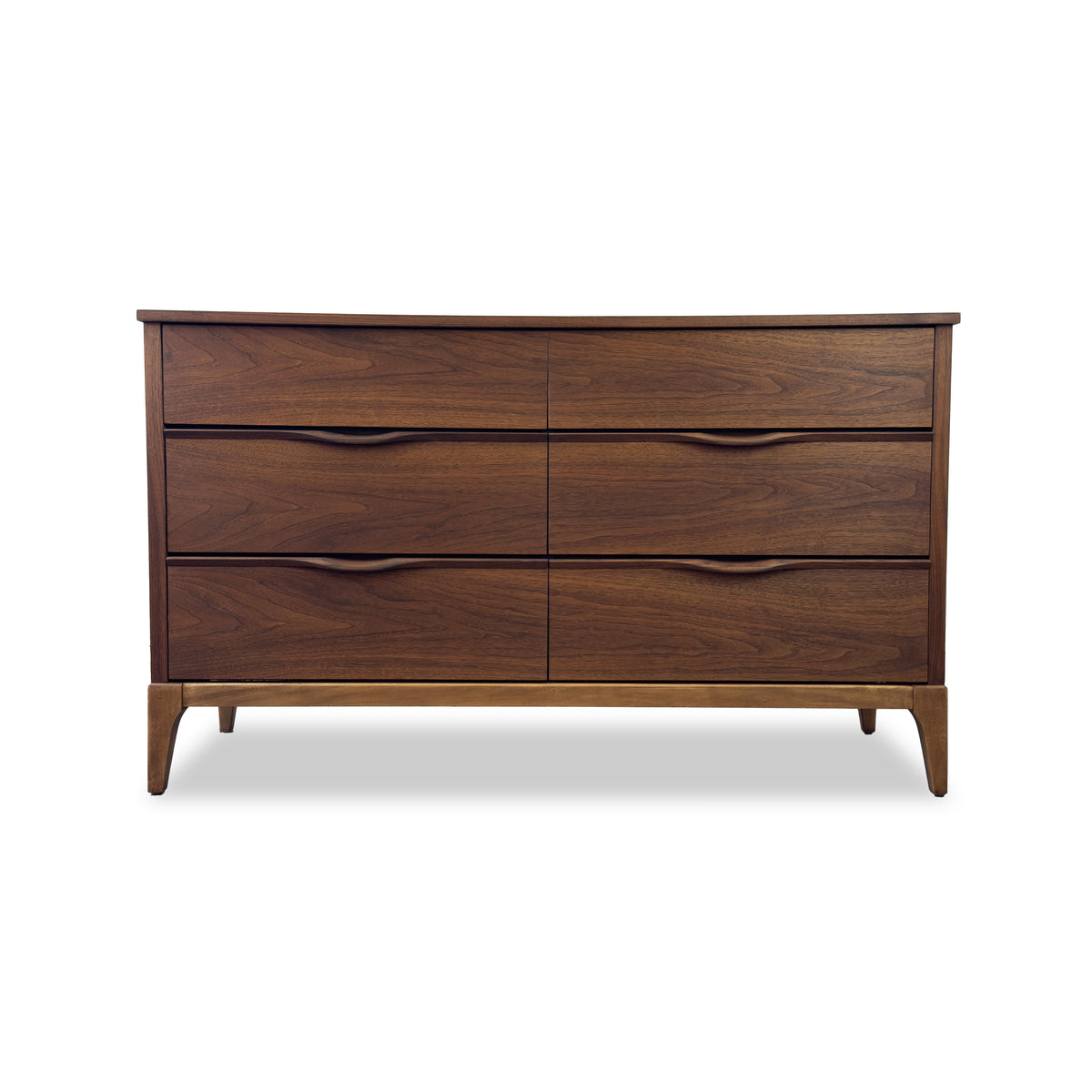 Walnut Six Drawer Dresser by Kaufman
