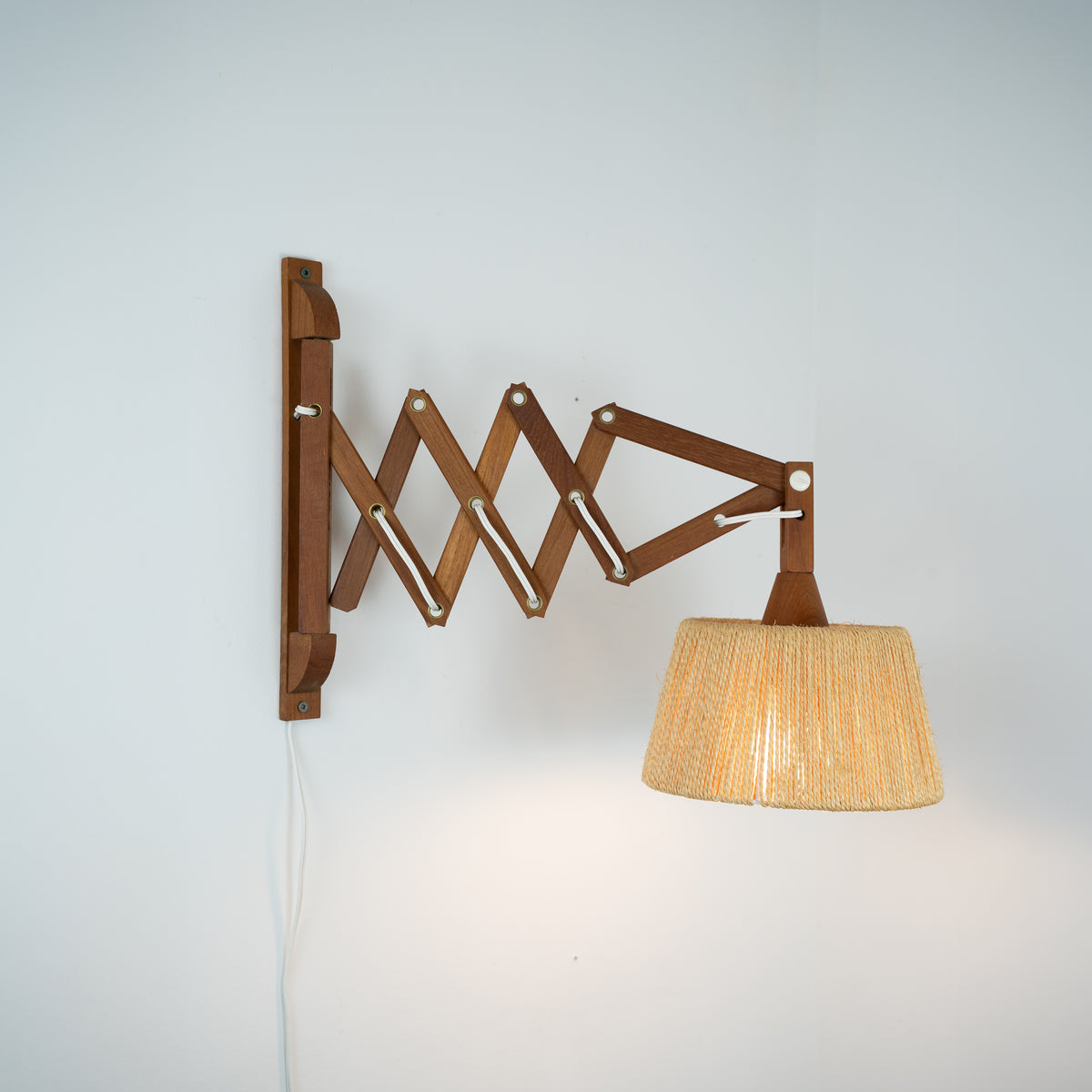 Teak Accordion Lamp