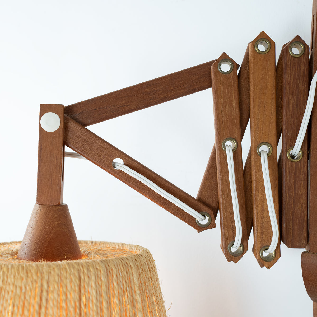 Teak Accordion Lamp
