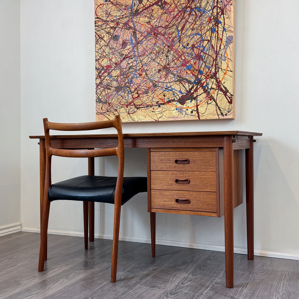 Danish Teak Desk by Arne Vodder