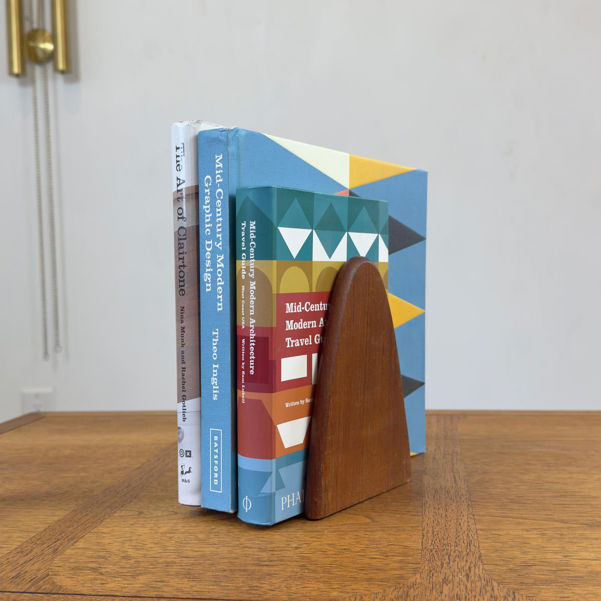 Set of Six Teak Bookends