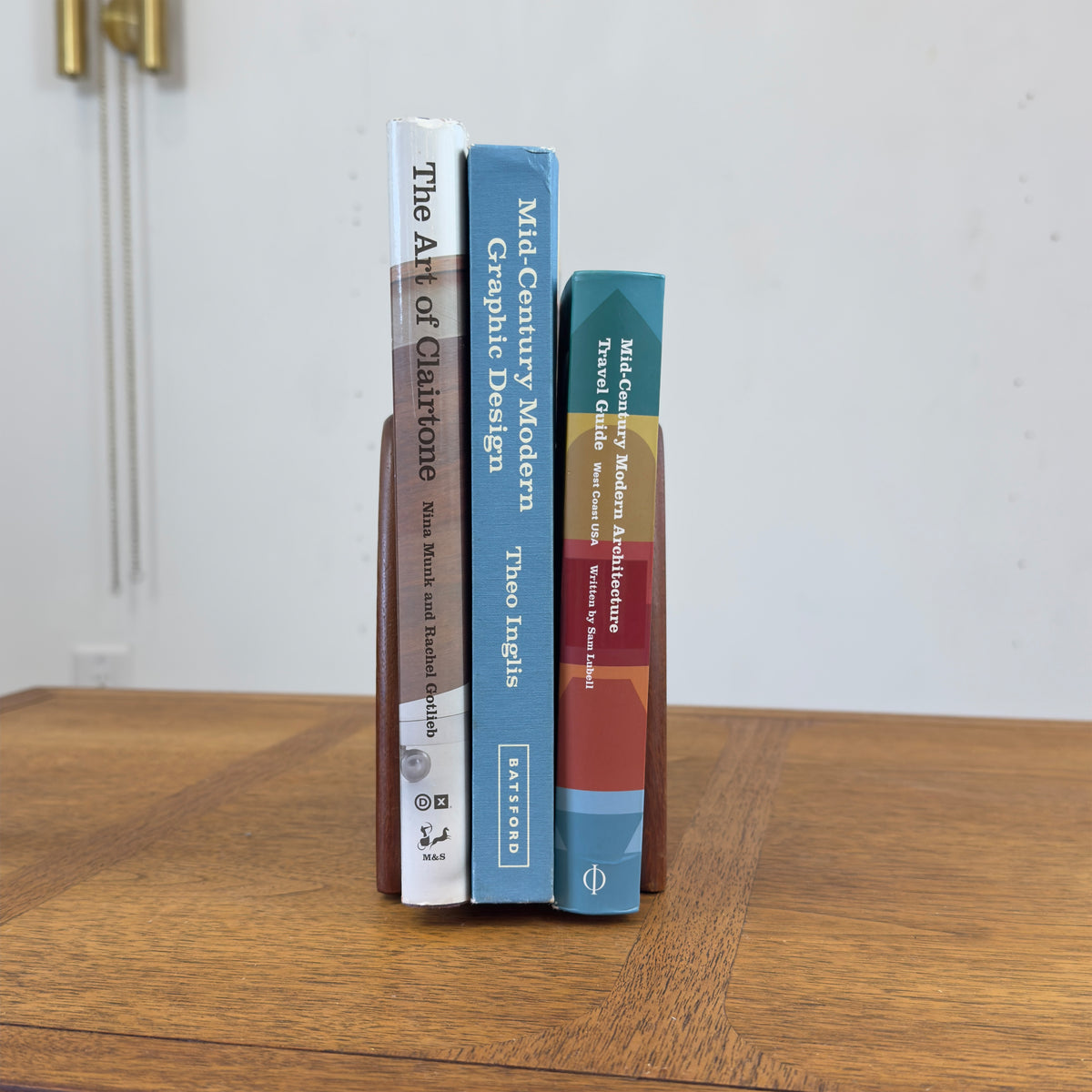 Set of Six Teak Bookends