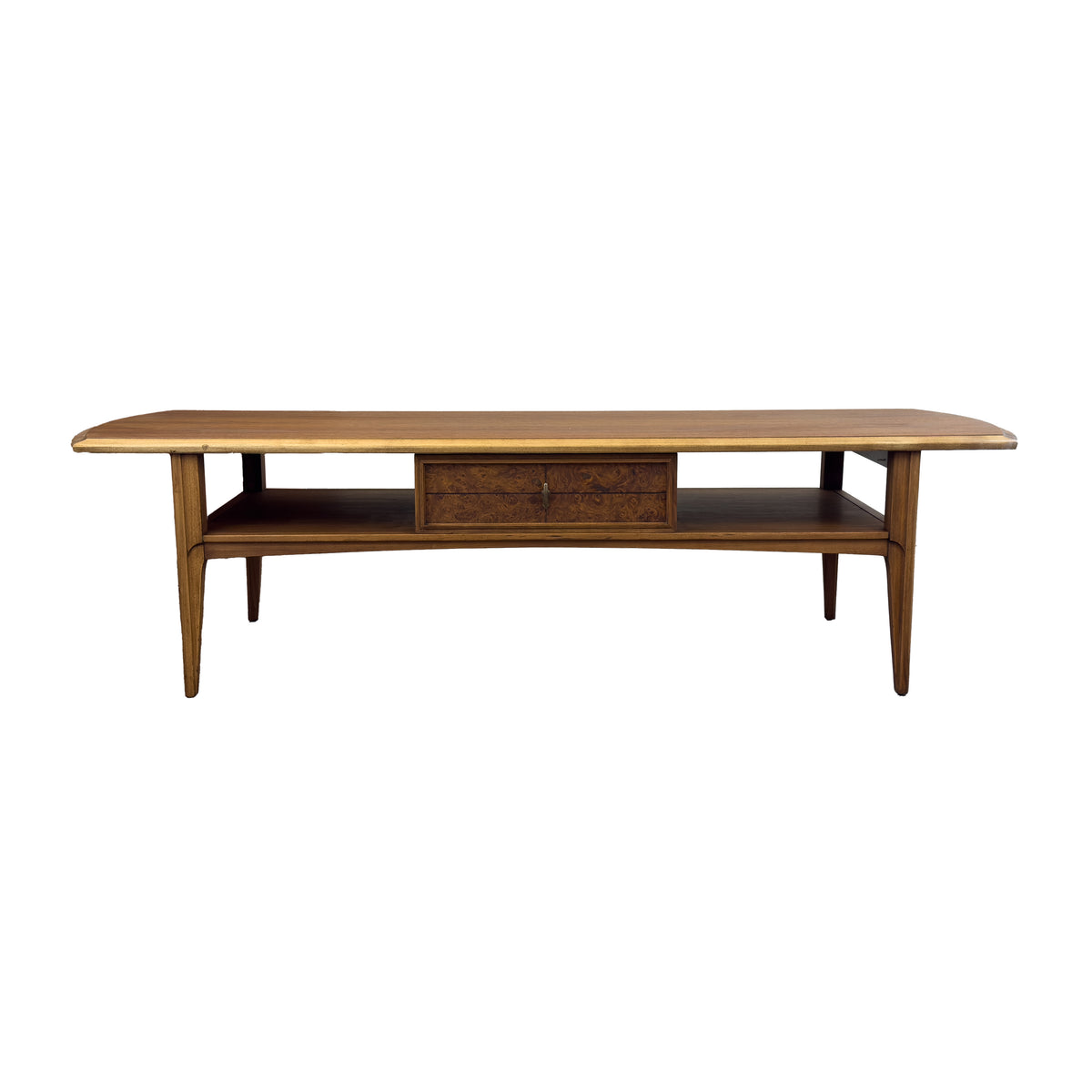 Vintage Walnut Burl Coffee Table