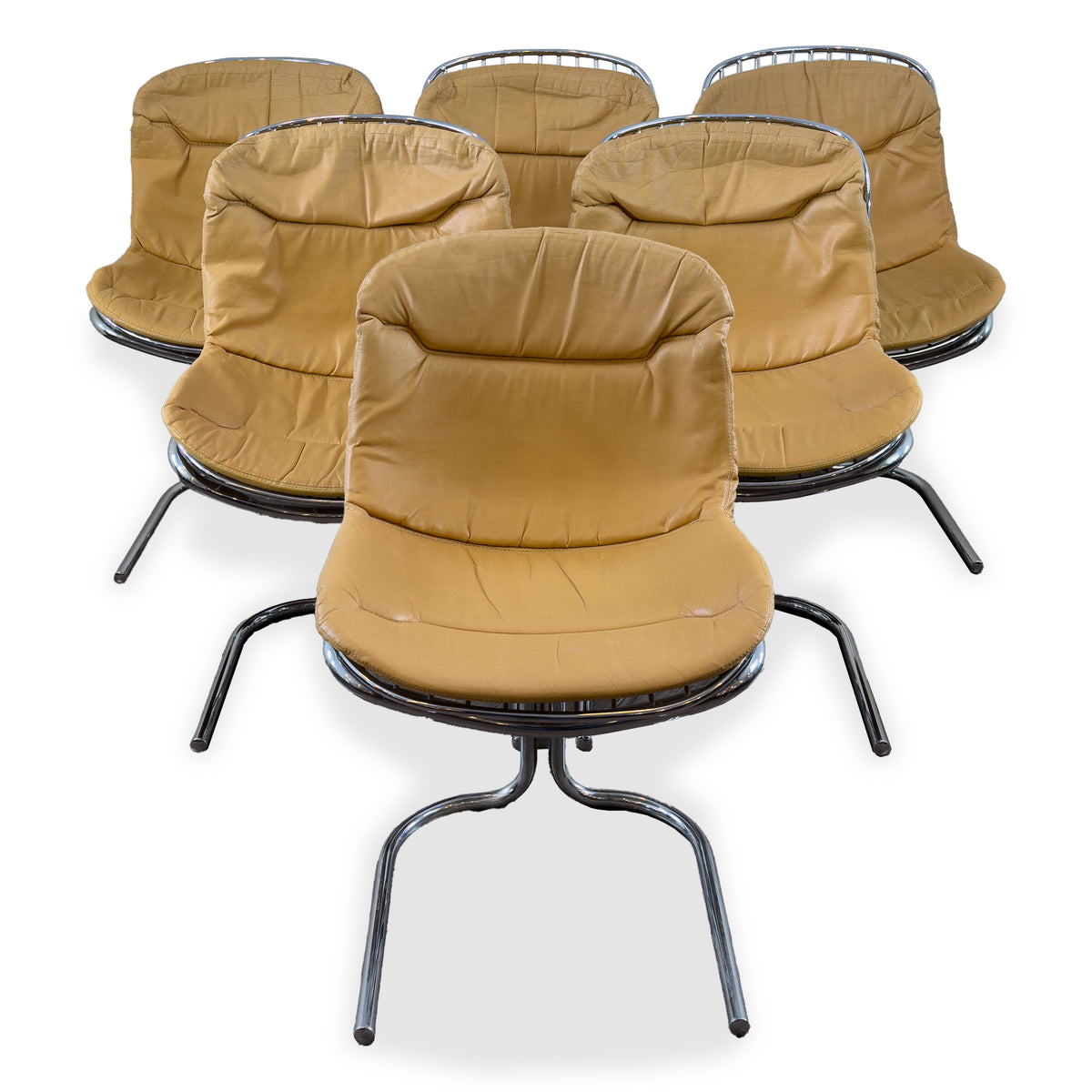 Chrome and Leather Chairs