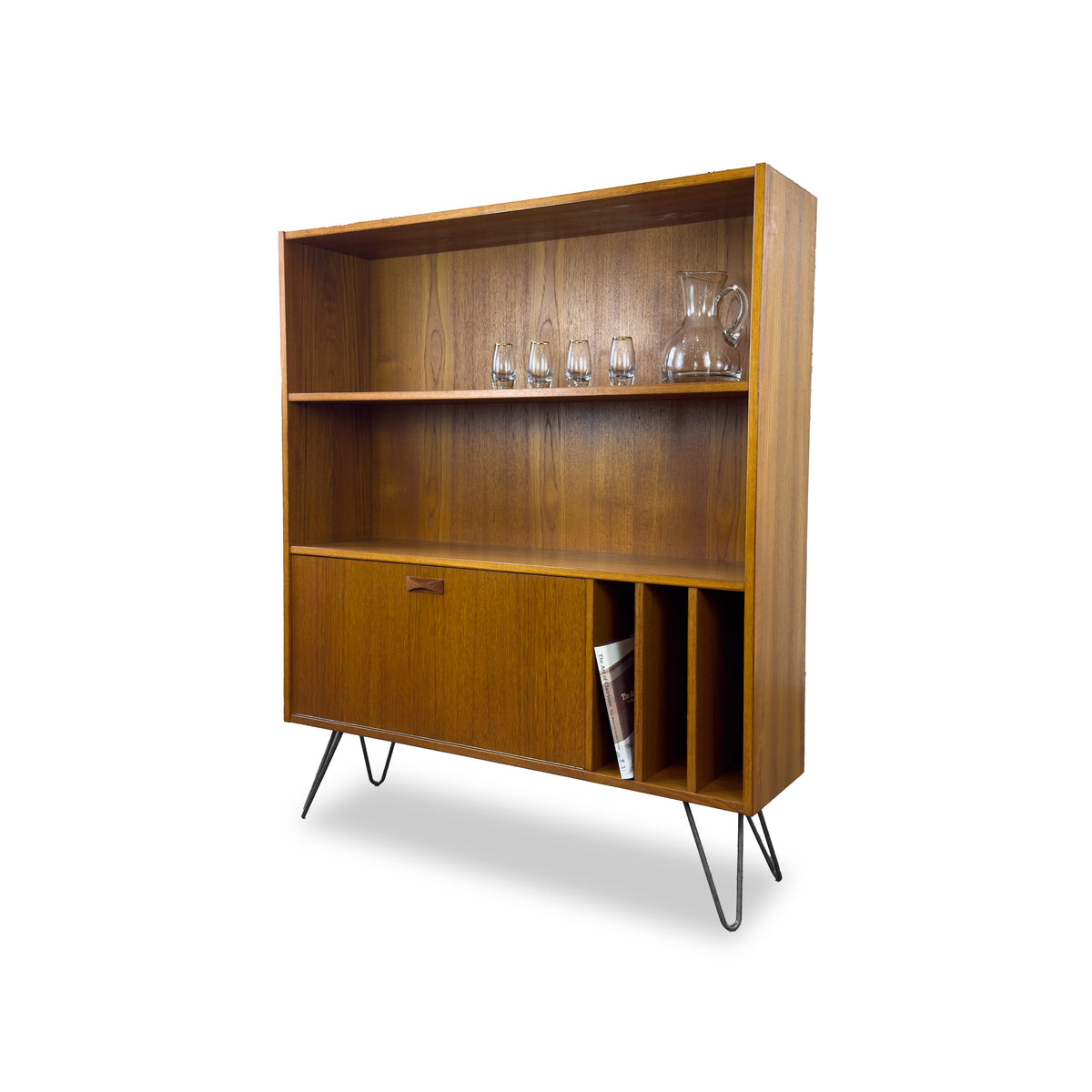 Clausen Bookase with Bar and Vinyl Storage