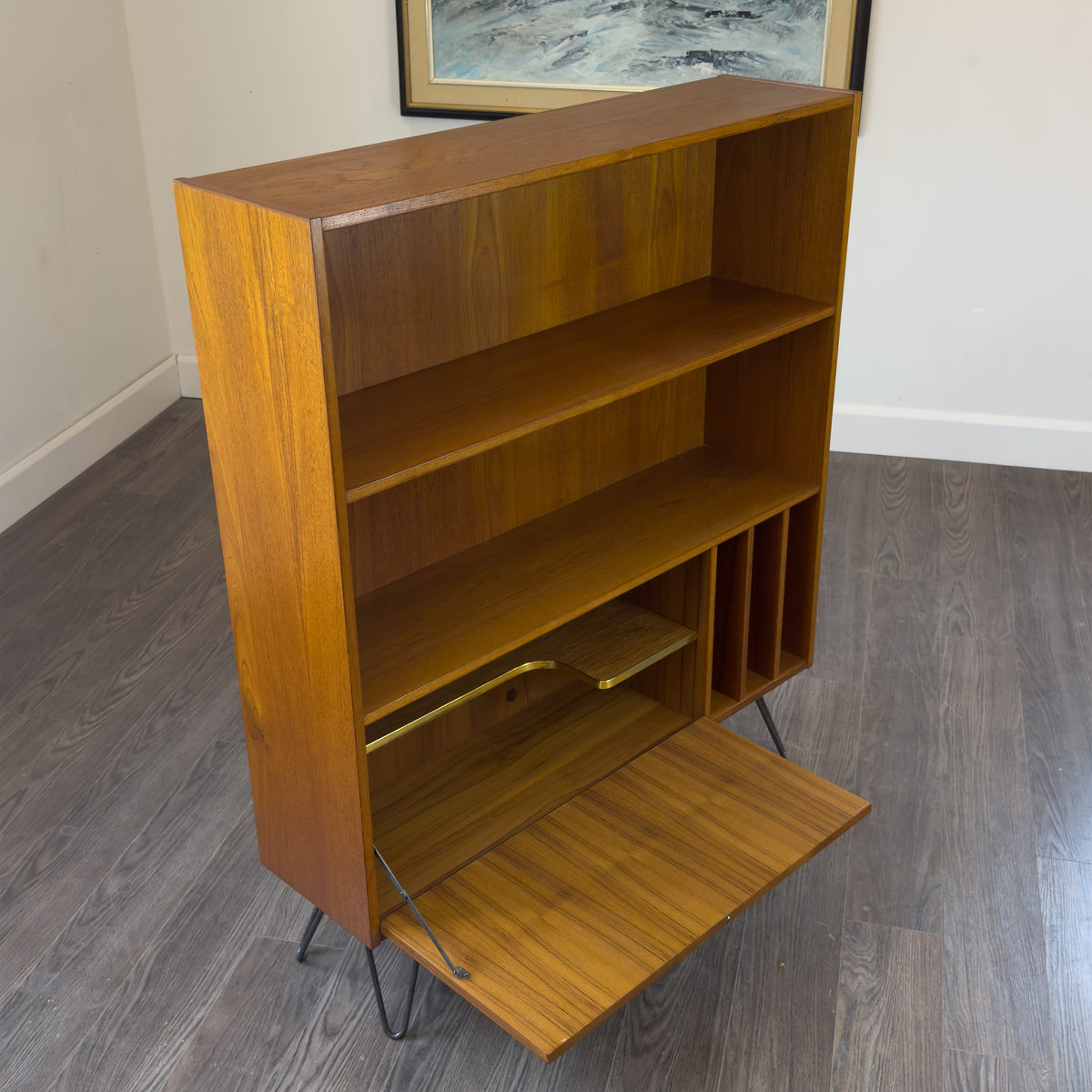 Clausen Bookase with Bar and Vinyl Storage