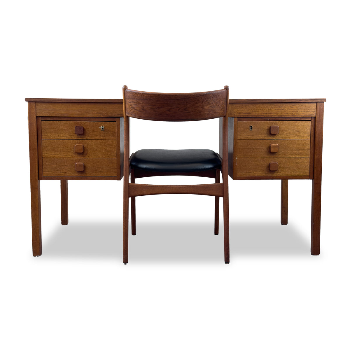 Danish Teak Desk by Domino Mobler