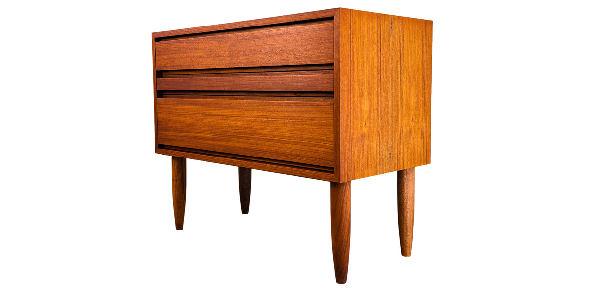 Teak Three Drawer Chest/Nightstand