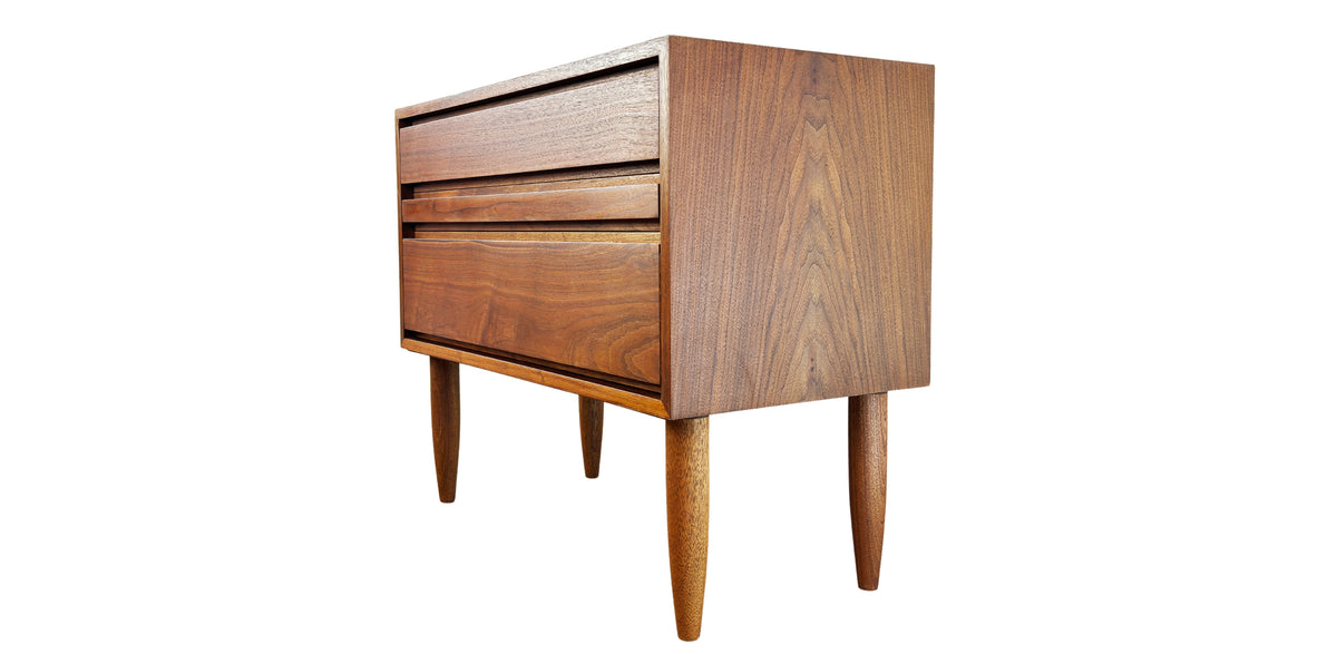 Walnut Three Drawer Chest/Nightstand