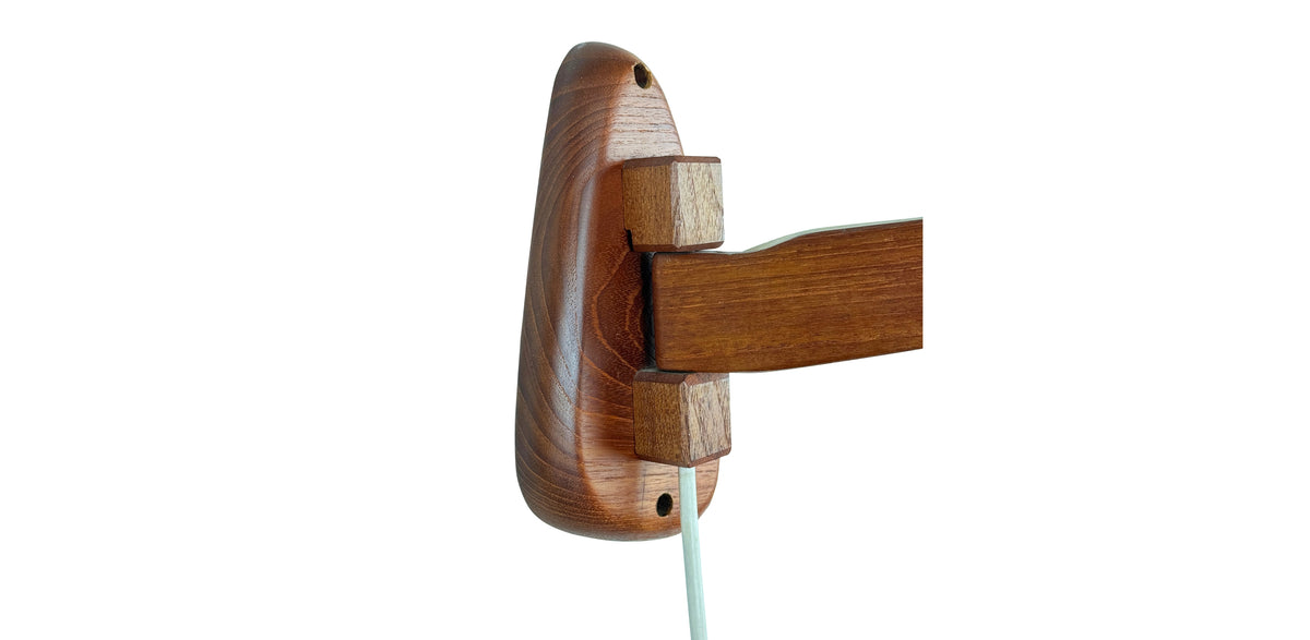 Teak Wall Mounted Swing Lamp