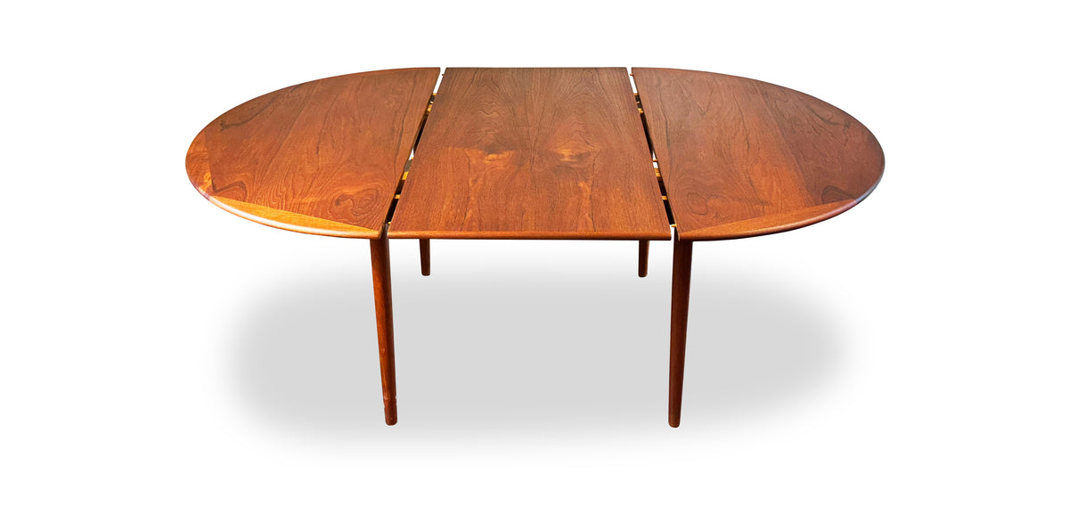 Round Extendable Teak Dining Table