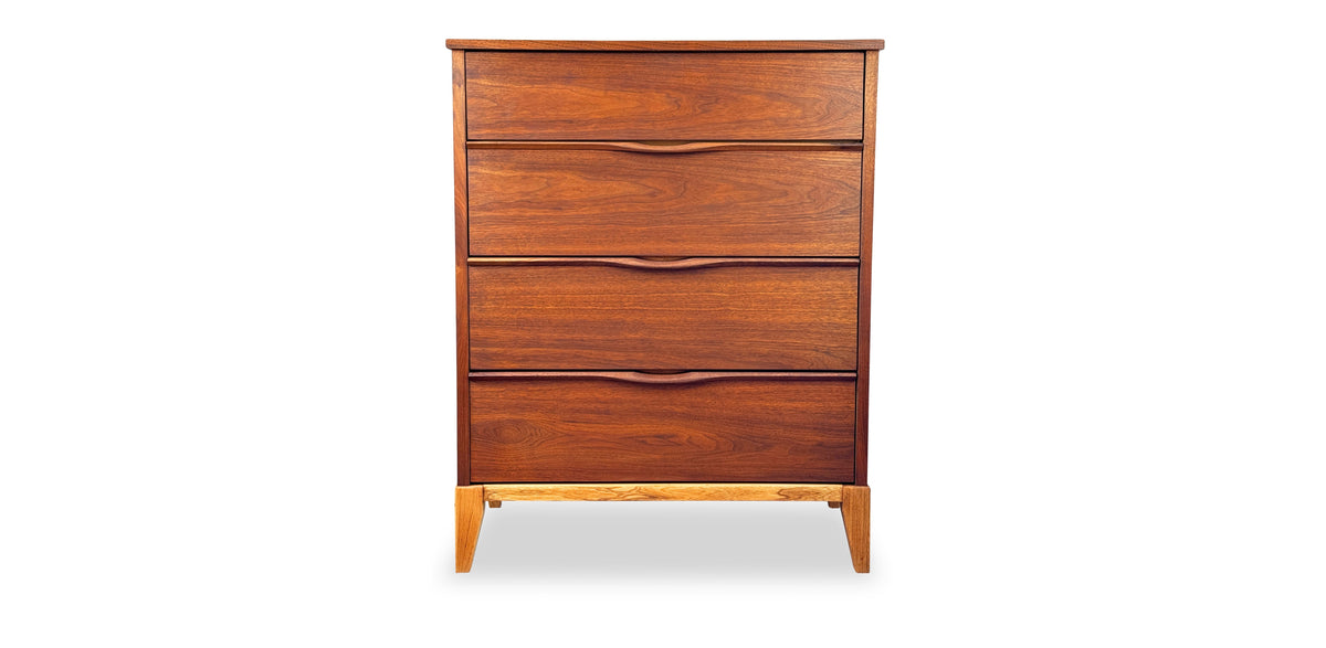 Walnut Four Drawer Highboy
