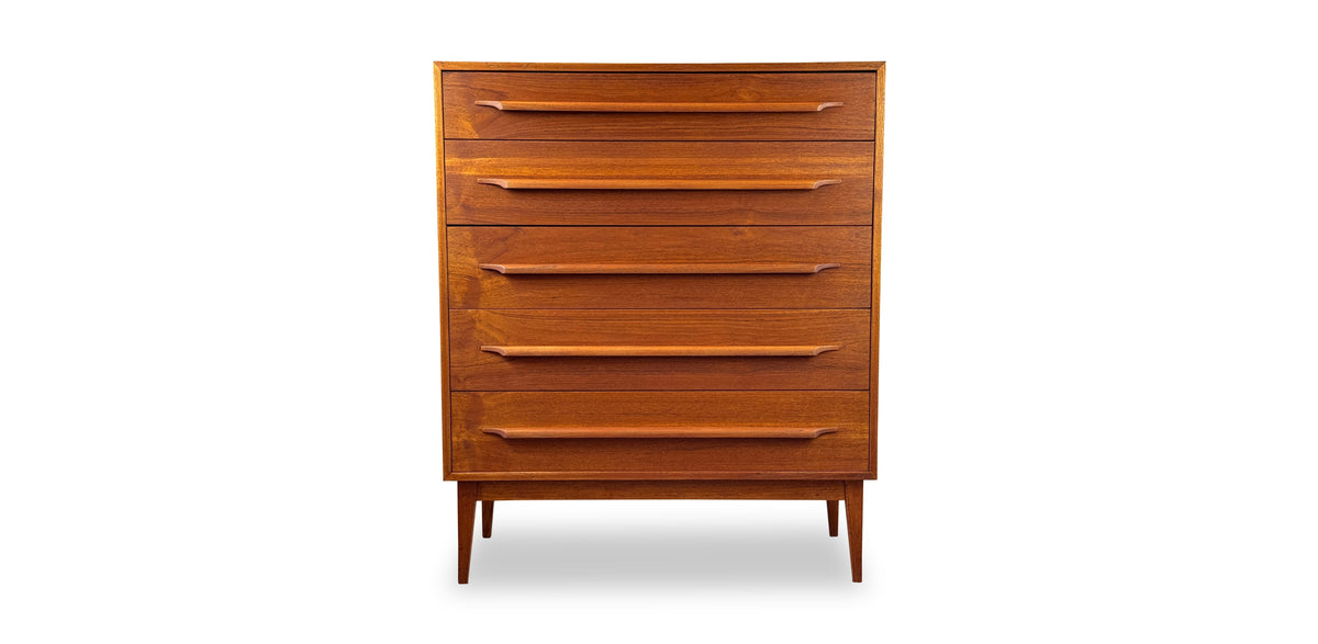 Teak Highboy Dresser