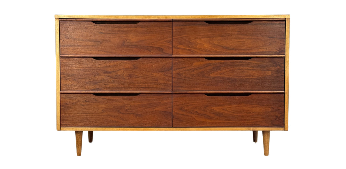 Walnut Six Drawer Dresser