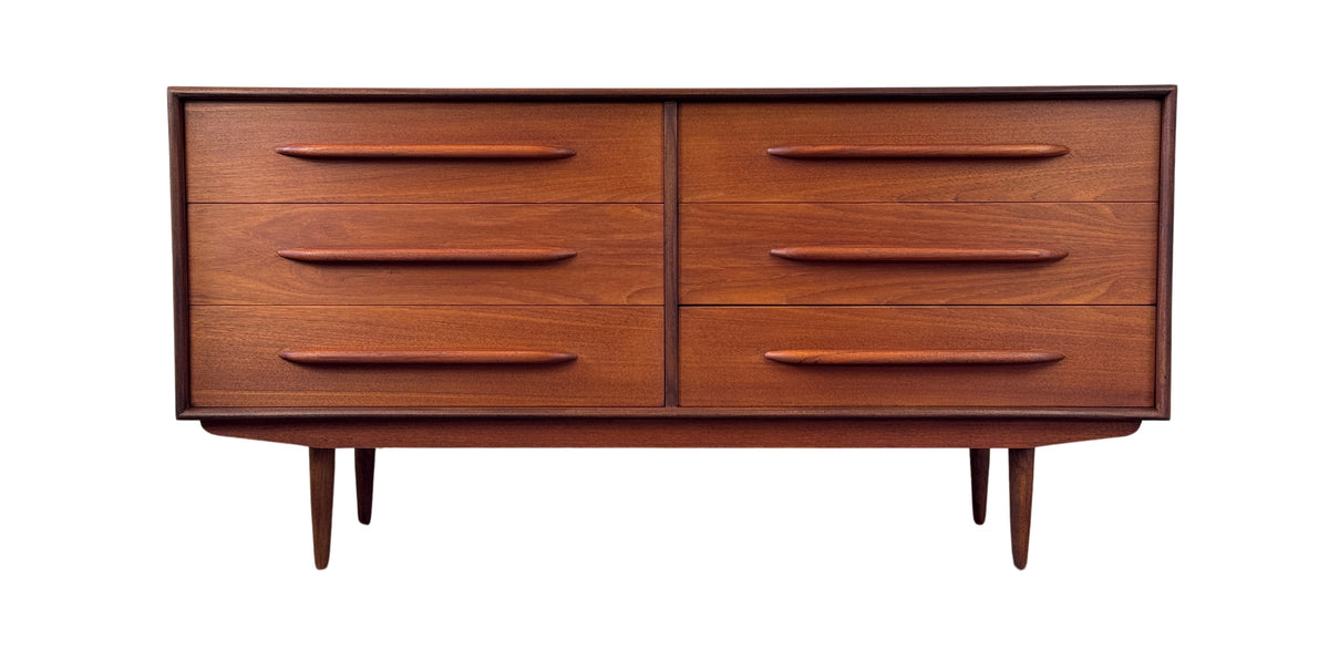 Teak Six Drawer Dresser