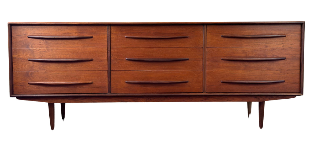 Teak Nine Drawer Dresser