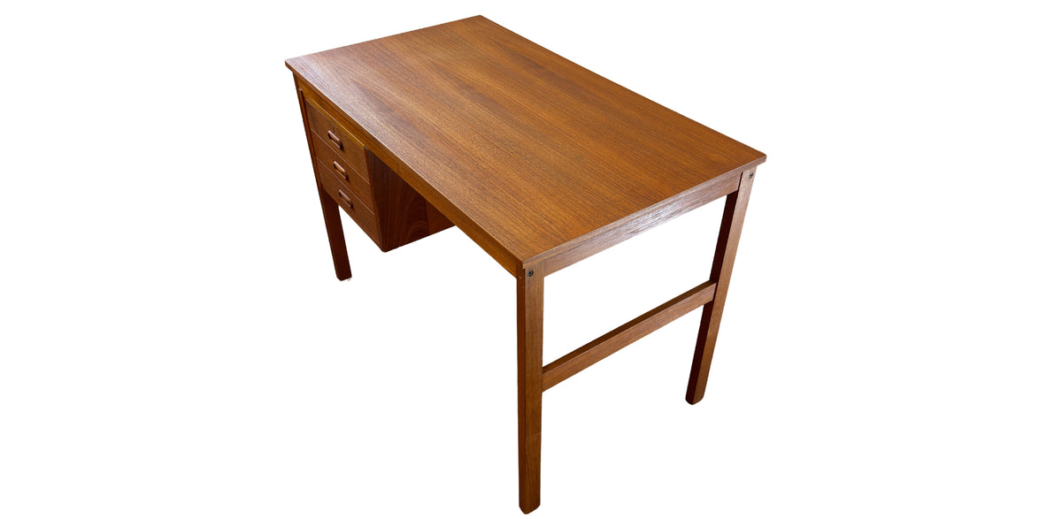 Teak Three Drawer Desk