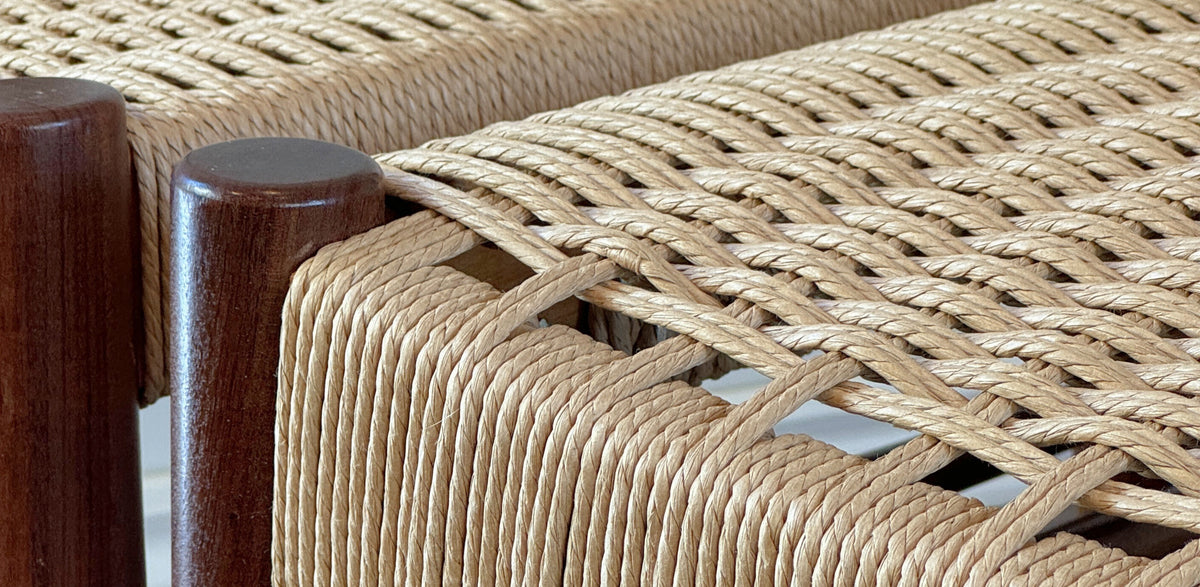 Teak Dining Chairs with Danish Cord