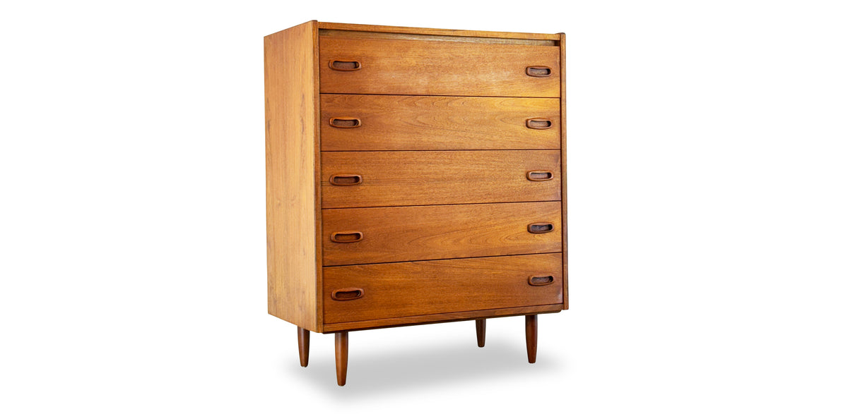 Teak Highboy Dresser