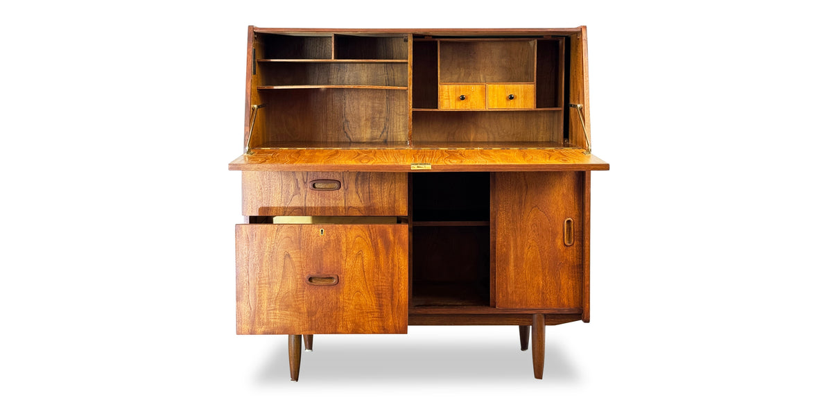 Teak Secretary Desk