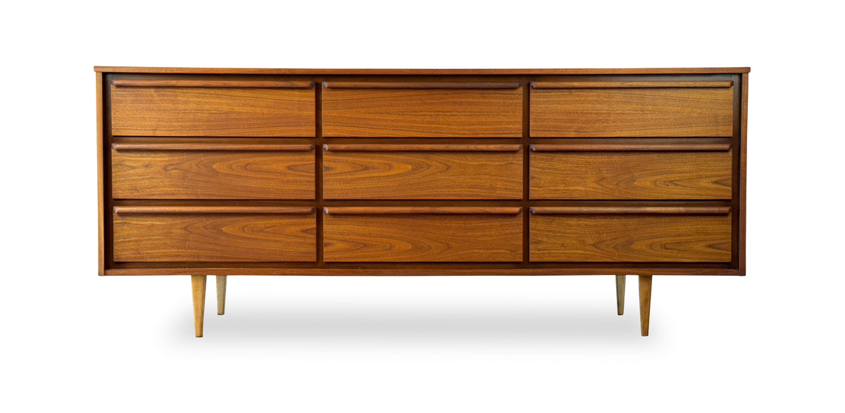 Mid Century Walnut Dresser by HPL