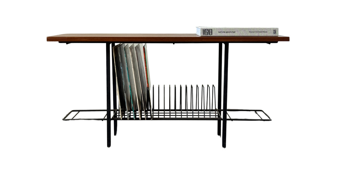 Teak Record Stand