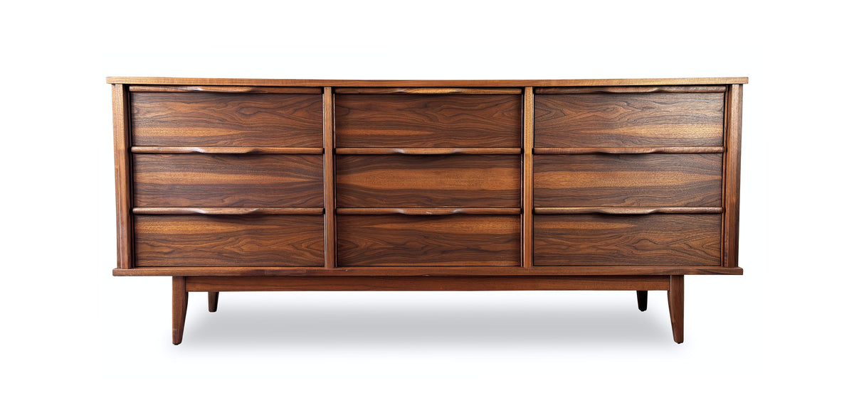 Princeville Walnut Nine Drawer Dresser