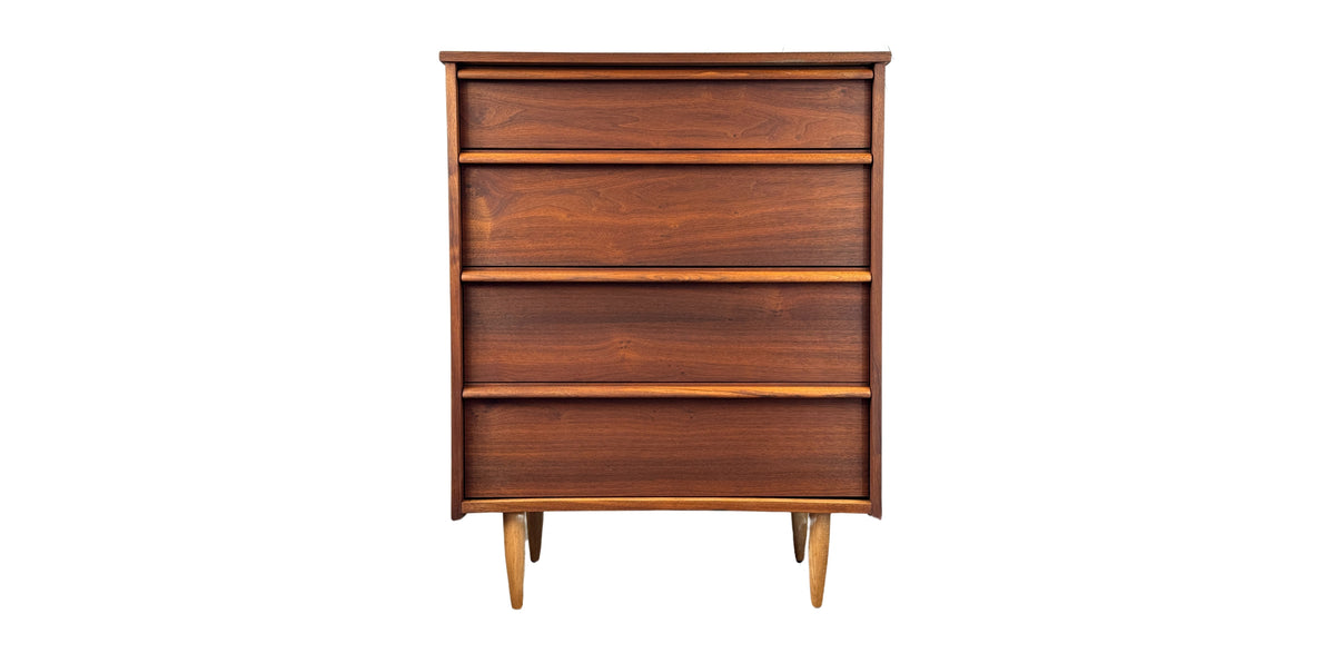 Walnut Four Drawer Highboy