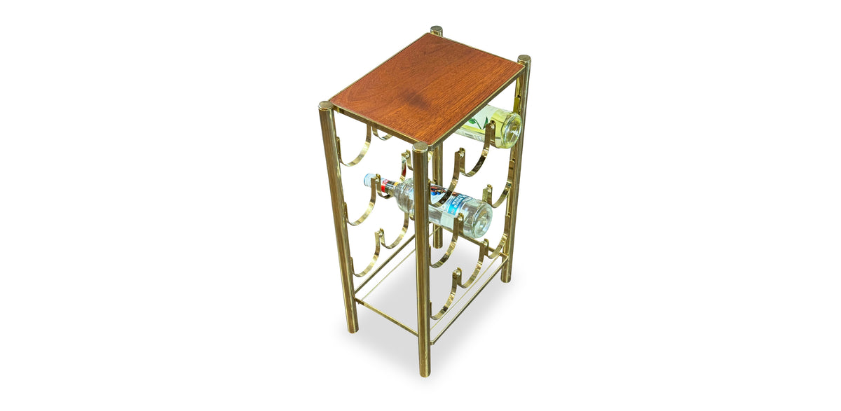 Vintage Brass Wine Rack