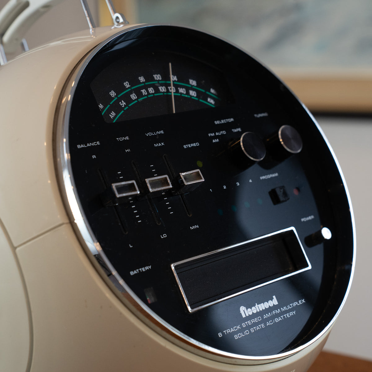 1970's Space Age Fleetwood 8-Track Player and Radio