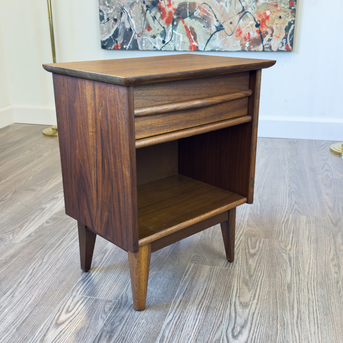 Walnut Nightstand by Gibbard