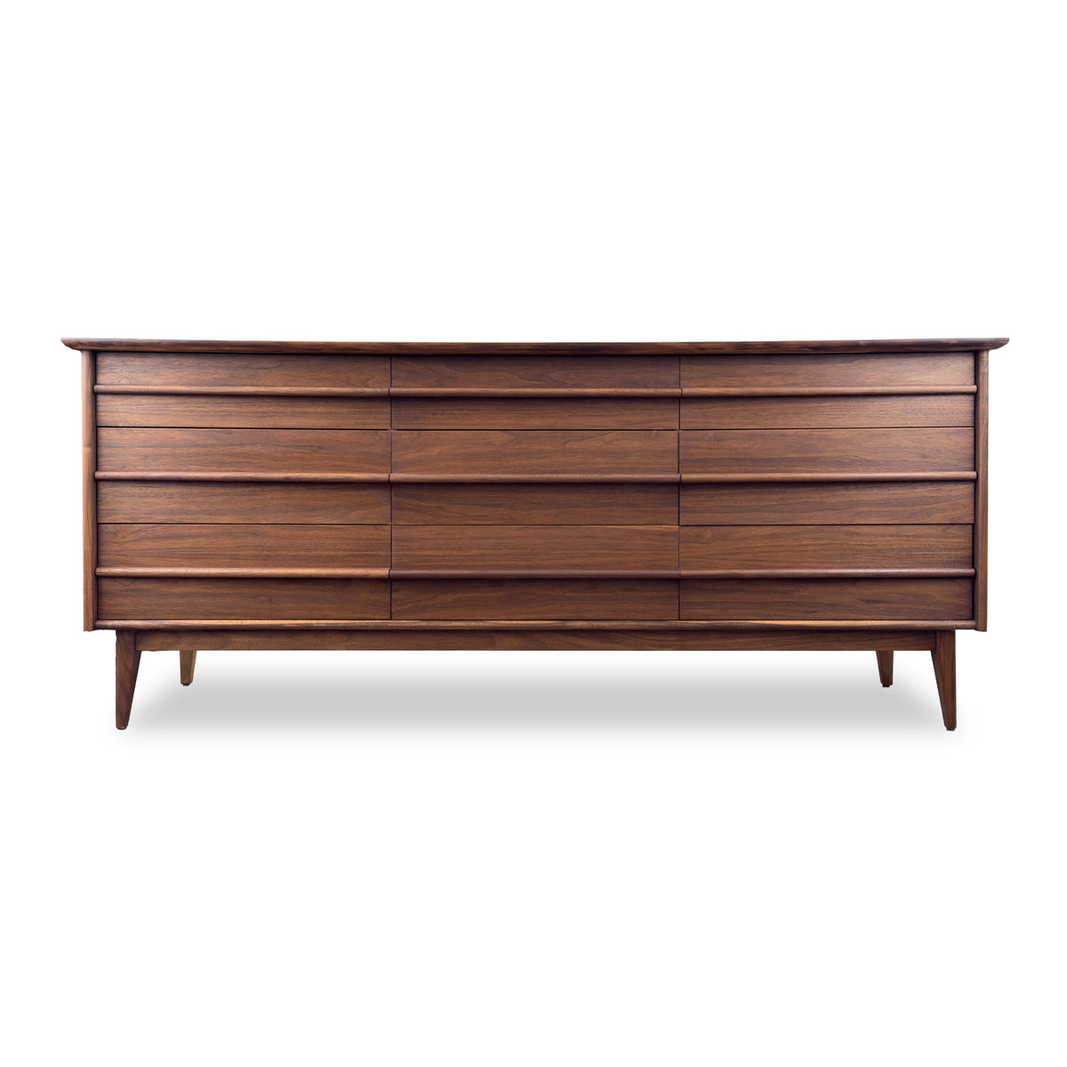 Walnut Nine Drawer Dresser by Gibbard