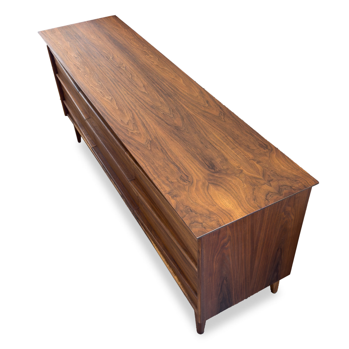 Walnut Nine Drawer Dresser by Gibbard
