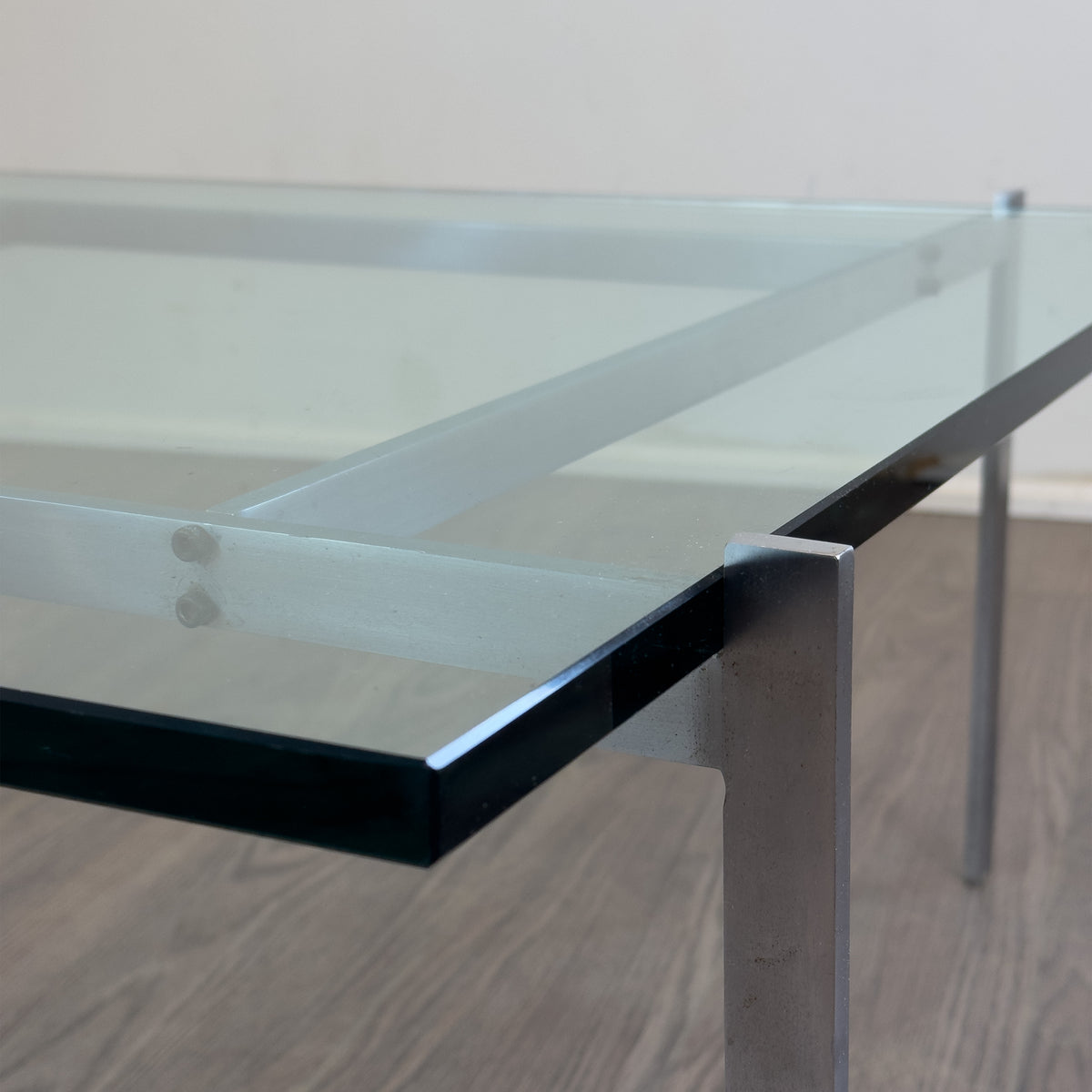 Glass and Stainless Coffee Table