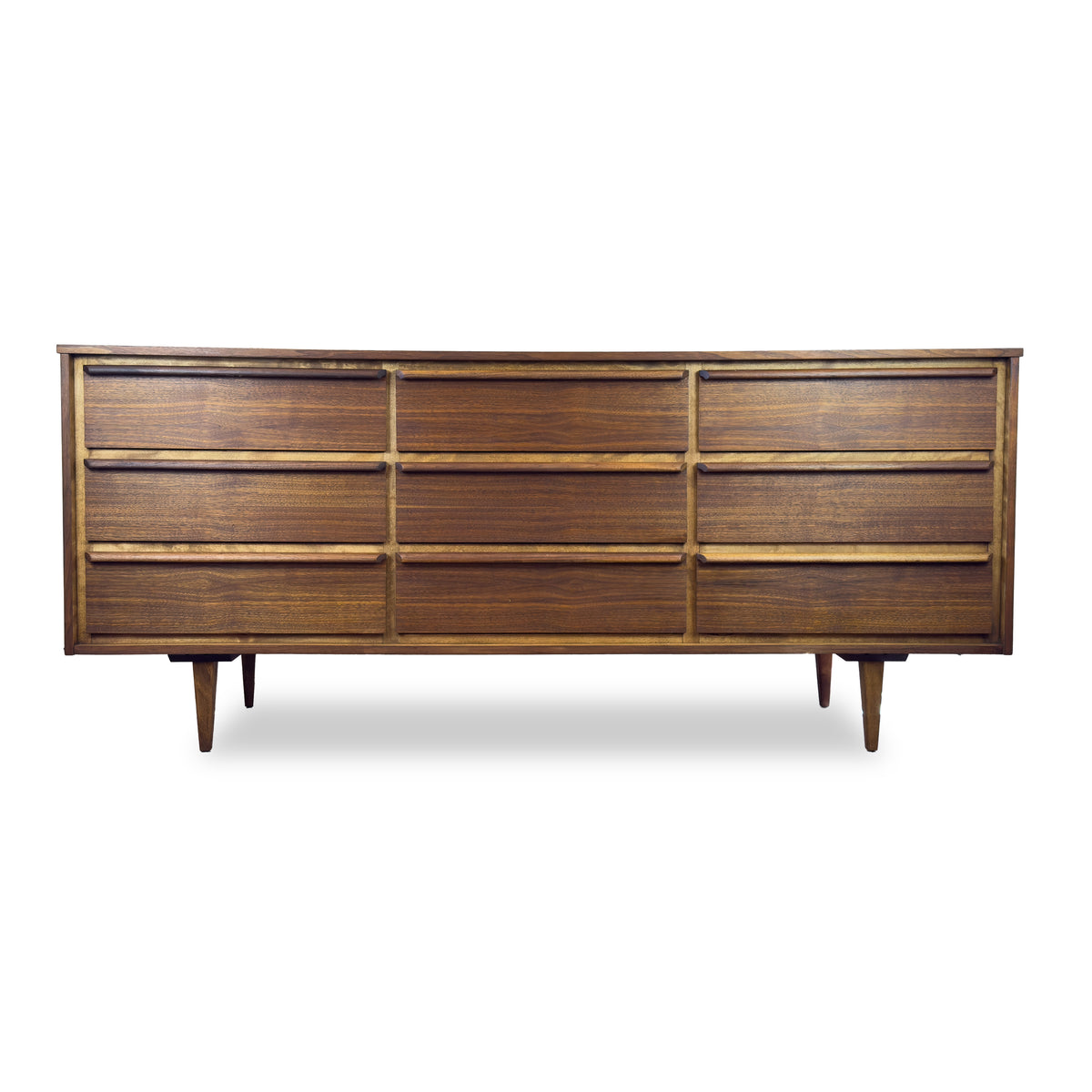 Walnut Nine Drawer Dresser by HPL